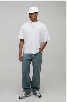 White Oversized Monte Carlo Photographic Print T-Shirt