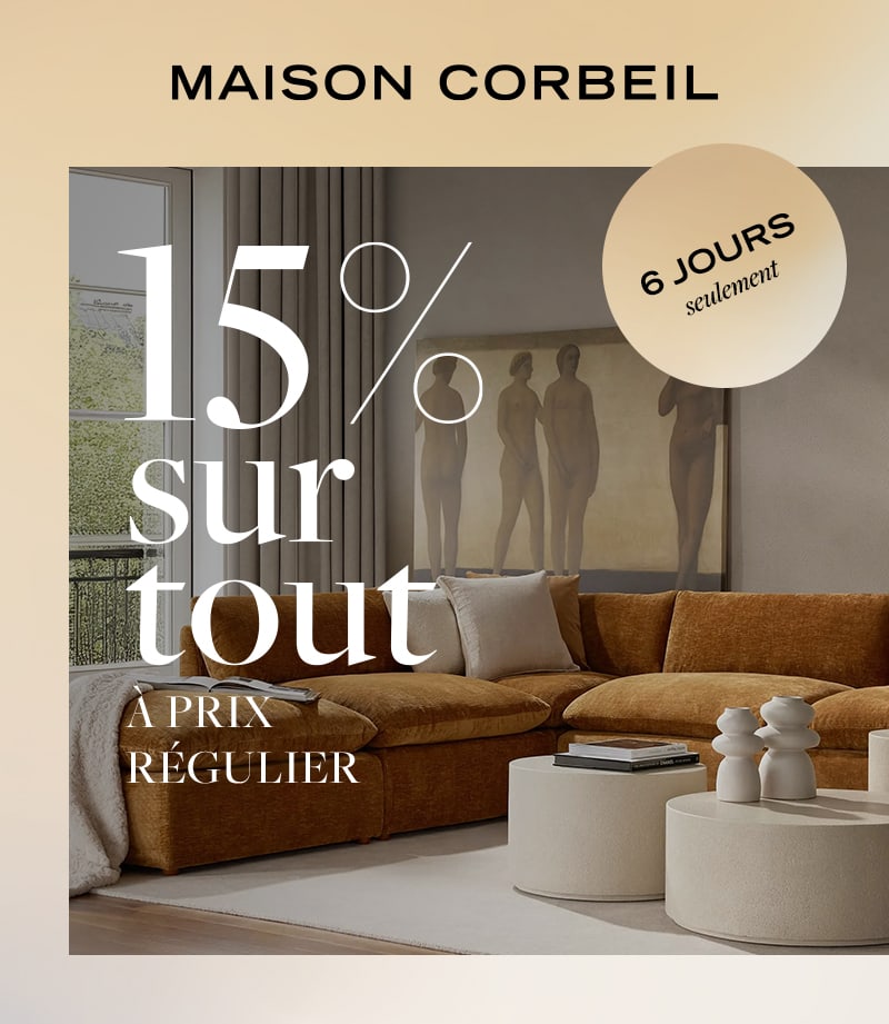 15% sur tout à prix régulier