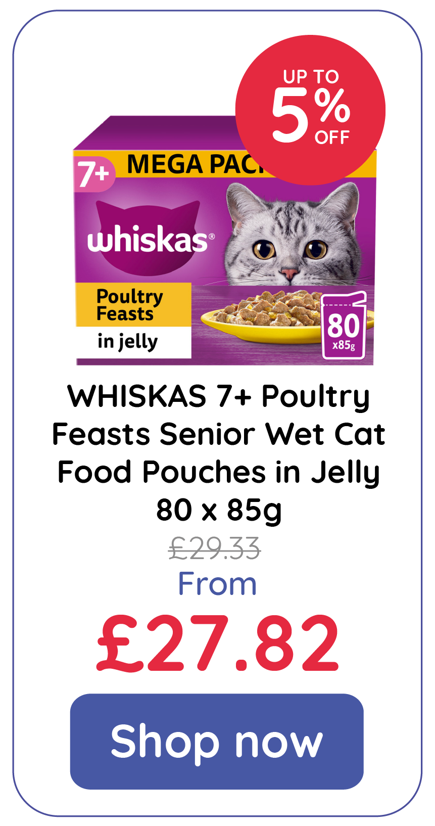 Whiskas mega outlet pack