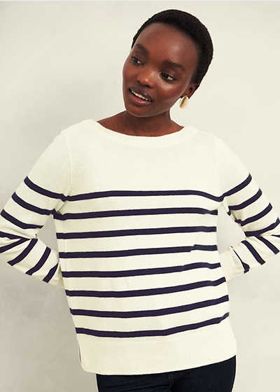 LARINA CASHMERE STRIPE JUMPER