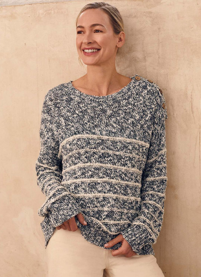 Linen Blend Breton Jumper