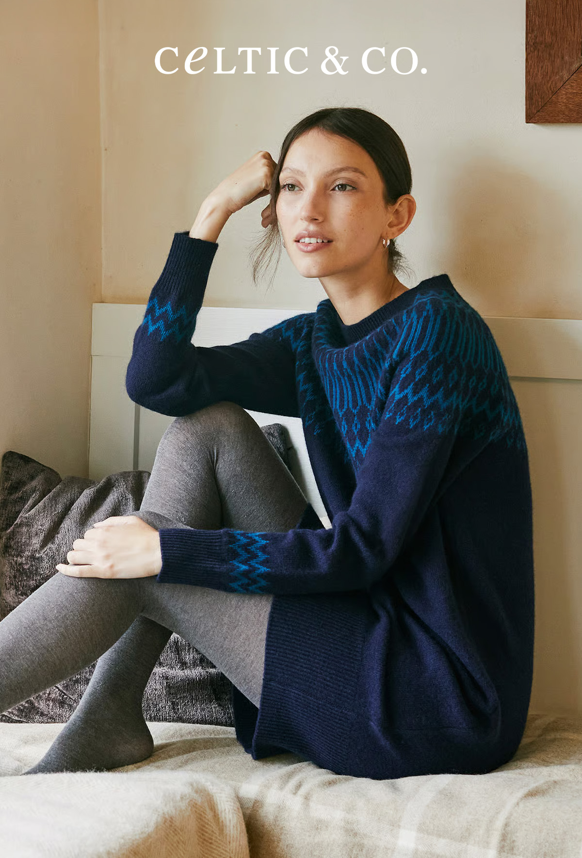 Lambswool Fair Isle Yoke Dress
