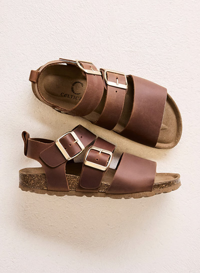 Triple Strap Sandals (rust)