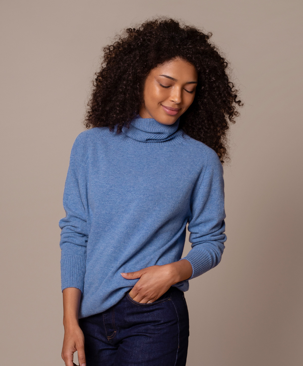 Supersoft Slouch Roll Neck Jumper