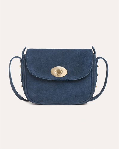 Suede Twist Lock Mini Cross Body Bag