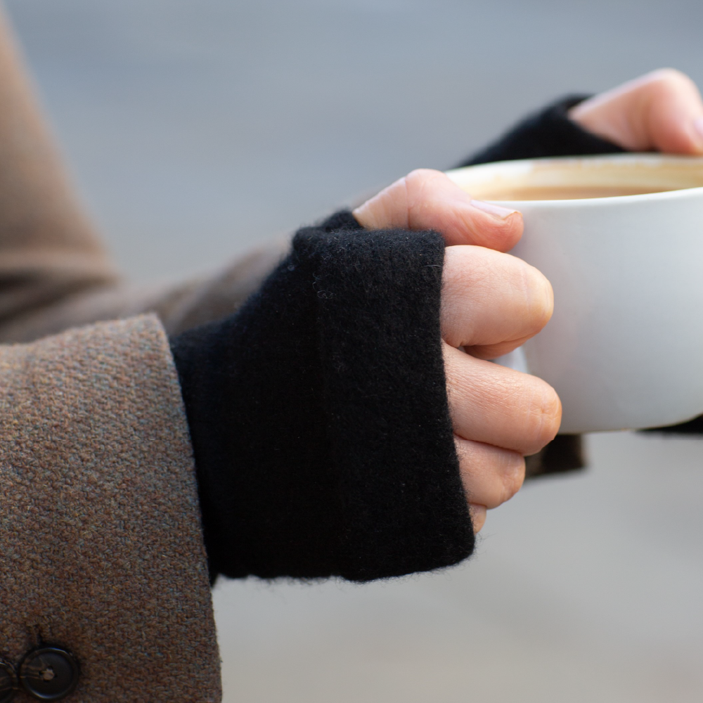 Black Fingerless Gloves