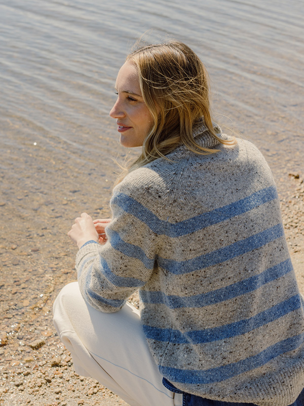 Donegal Striped Polo Jumper