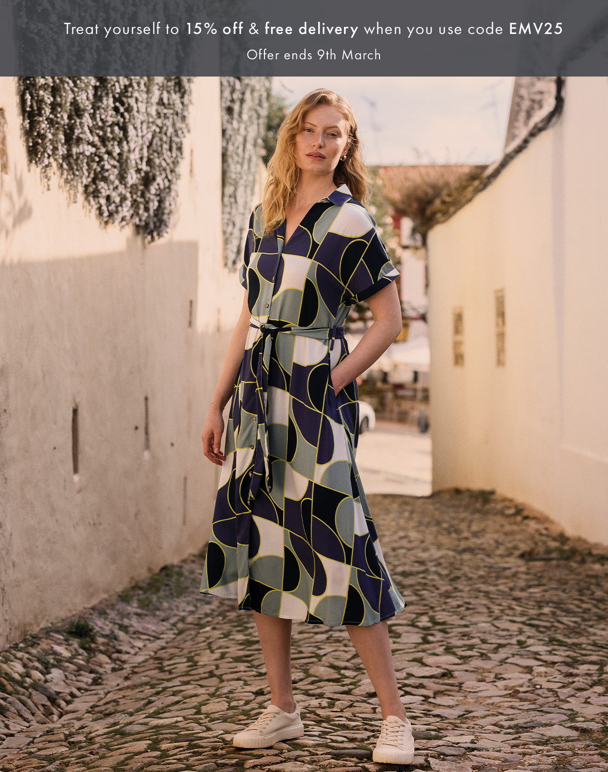 Grown On Sleeve Midi Shirt Dress