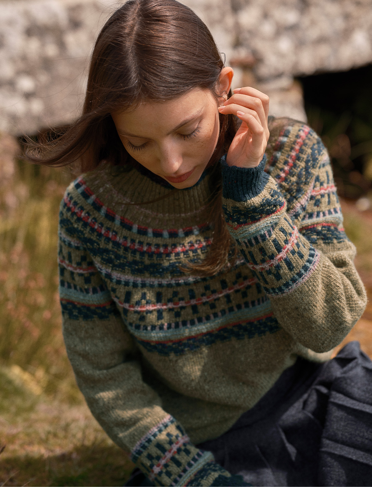 Donegal Fair Isle Yoke Jumper