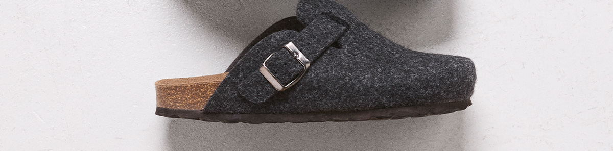 Felt Wool Clog (charcoal)