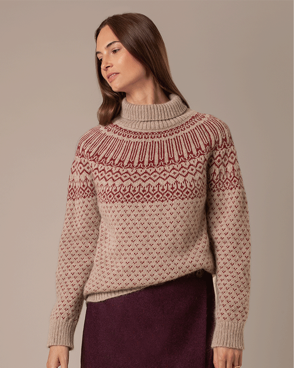 Heritage Fair Isle Roll Neck Jumper