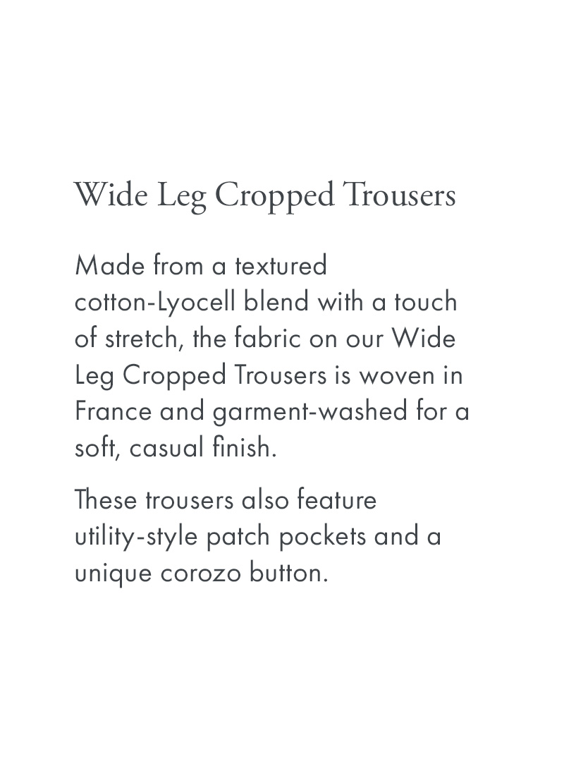 Wide Leg Cropped Trousers