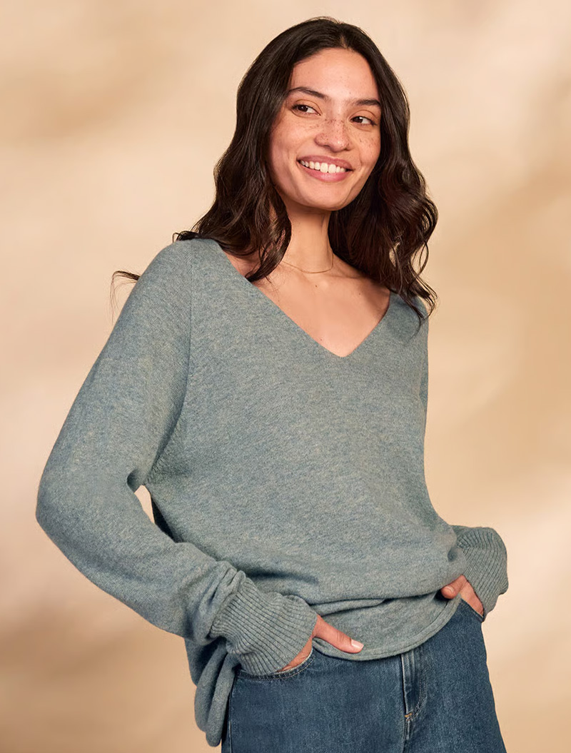 Supersoft Slouch V Neck Jumper