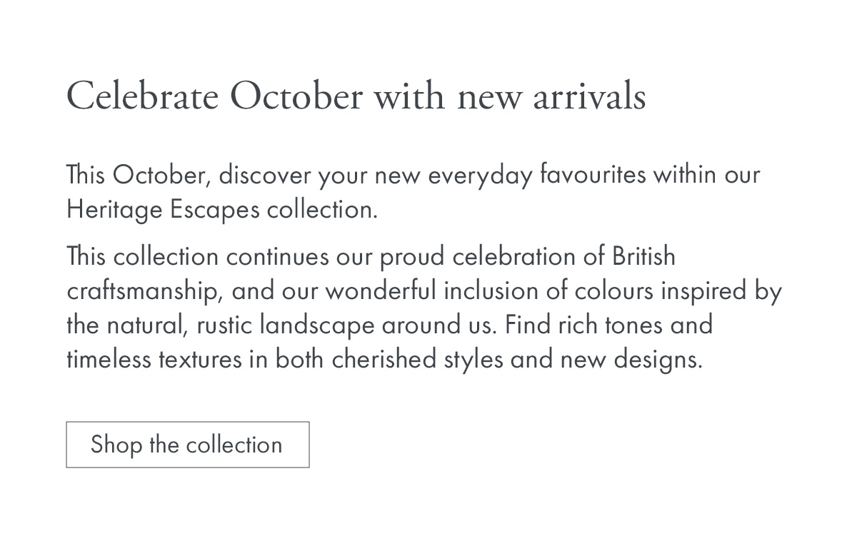 Celebrate October with new arrivals