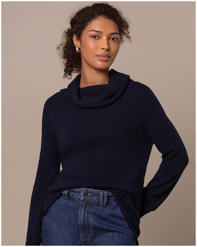 Supersoft Slouchy Cowl Neck Jumper