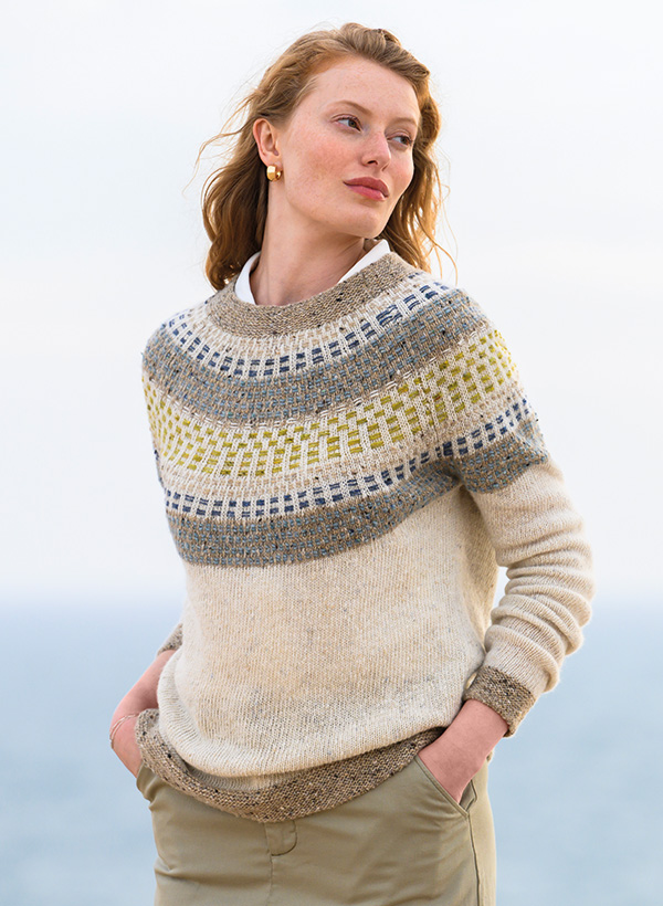 Float Stitch Yoke Donegal Jumper
