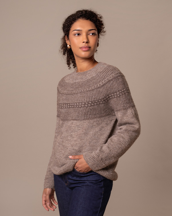 British Wool Yoke Pattern Jumper