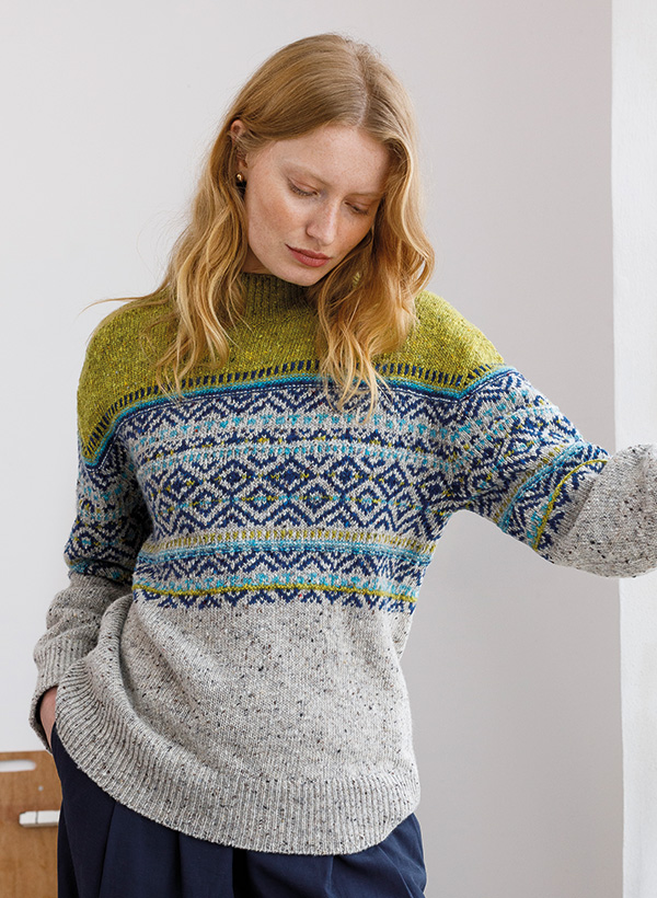 Donegal Fair Isle Colourblock Jumper