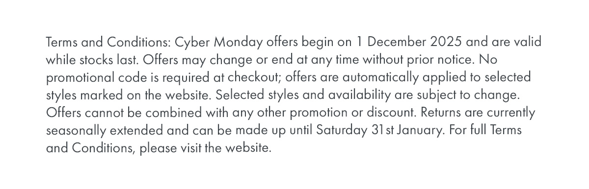 For full Terms and Conditions, please visit the website