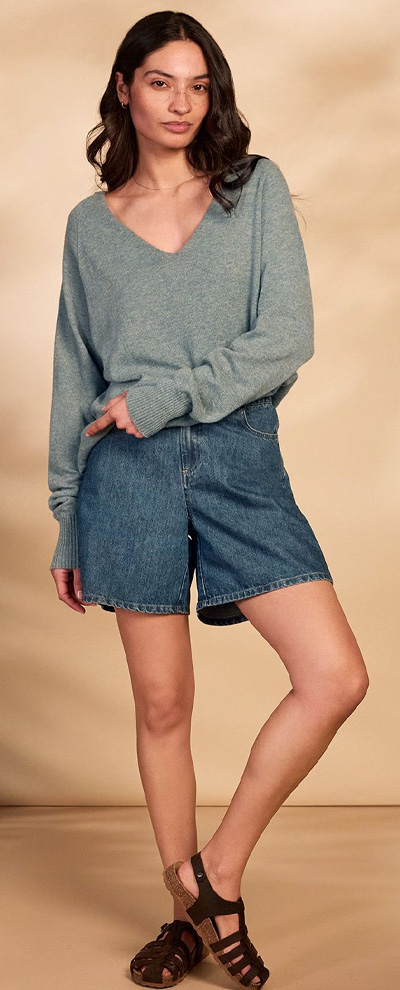Supersoft Slouch V Neck Jumper