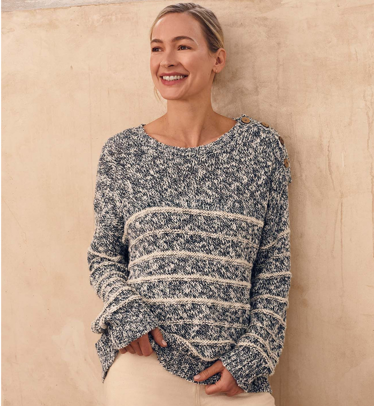 Linen Blend Breton Jumper