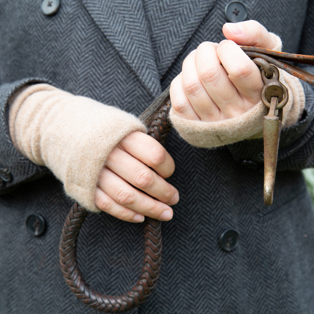 Camel Fingerless Gloves