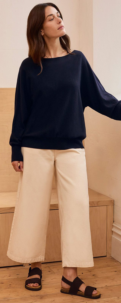 Merino Blend Fine Knit Dolman Jumper