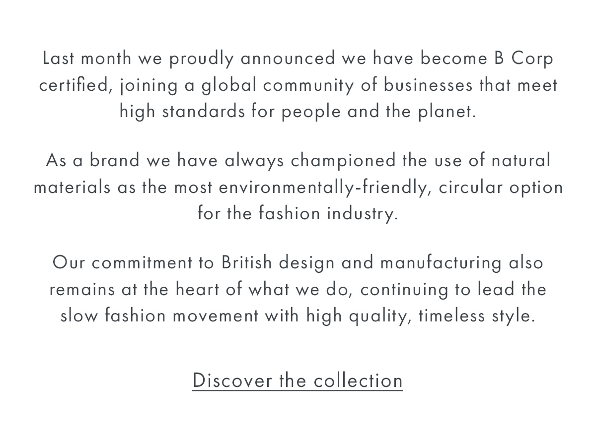 Celebrating our B Corp acheivement 			