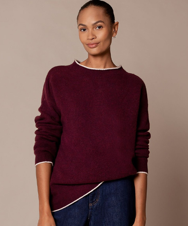 Felted Funnel Neck Jumper