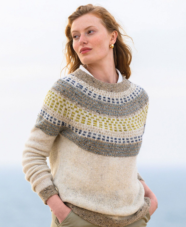 Float Stitch Yoke Donegal Jumper