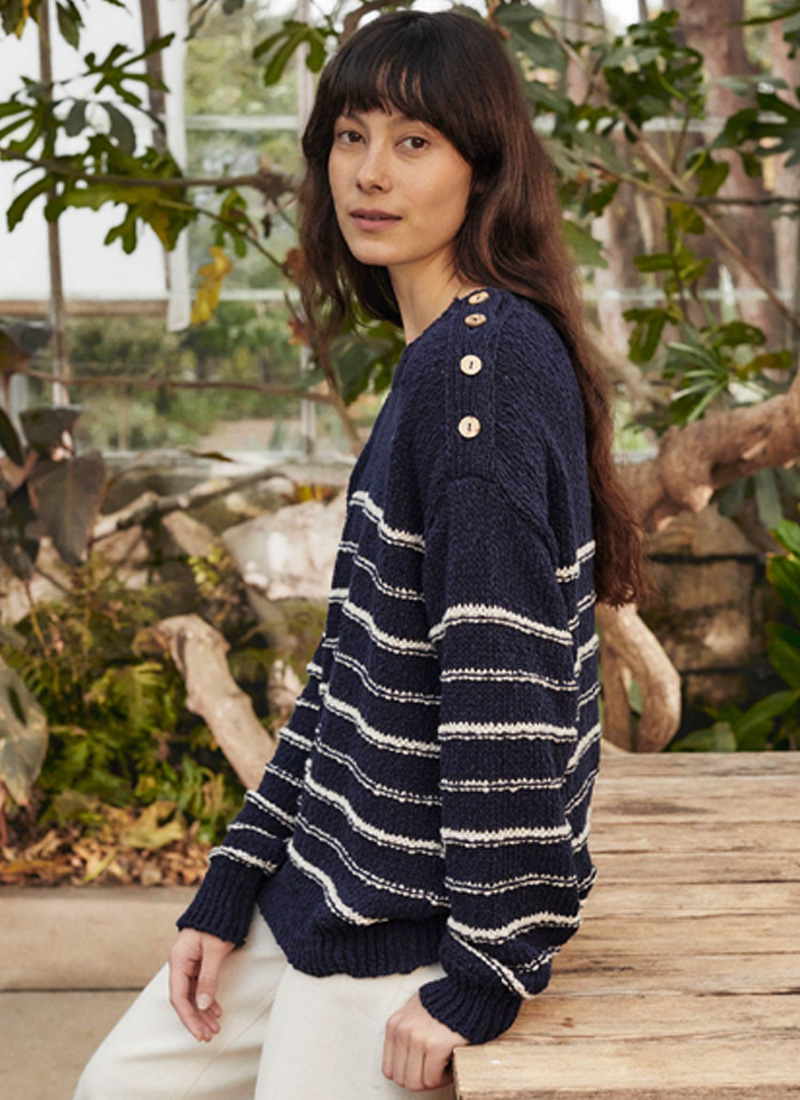 Linen Blend Breton Jumper