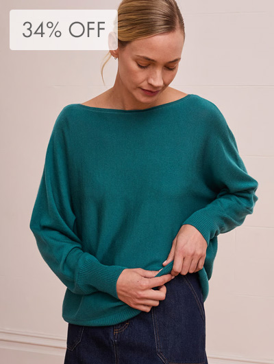 Merino Blend Fine Knit Dolman Jumper