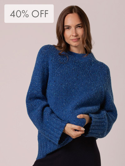 Kilcarra Tweed Funnel Neck Jumper