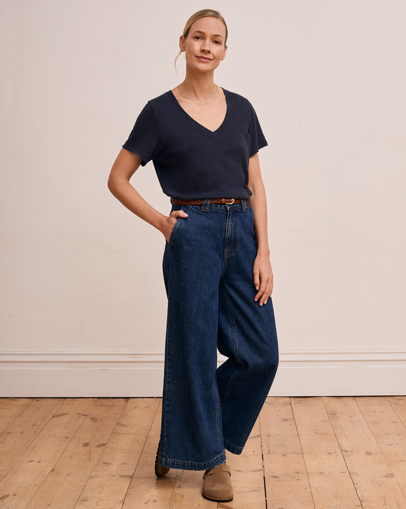 Wide Leg Cropped Jeans