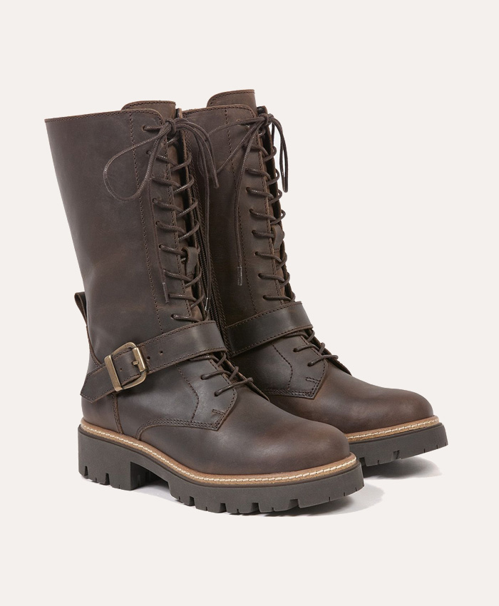 Strap Detail Mid Calf Boots