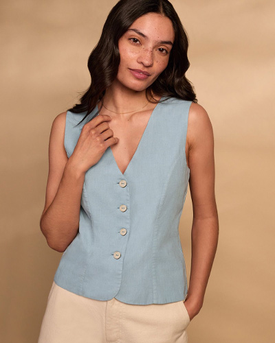 Linen Blend Waistcoat
