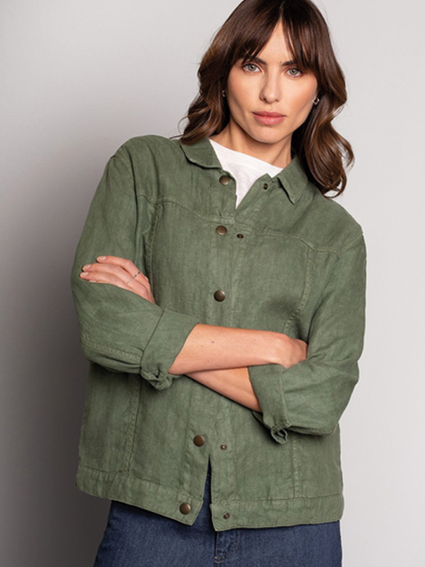 Linen Western Jacket (khaki)