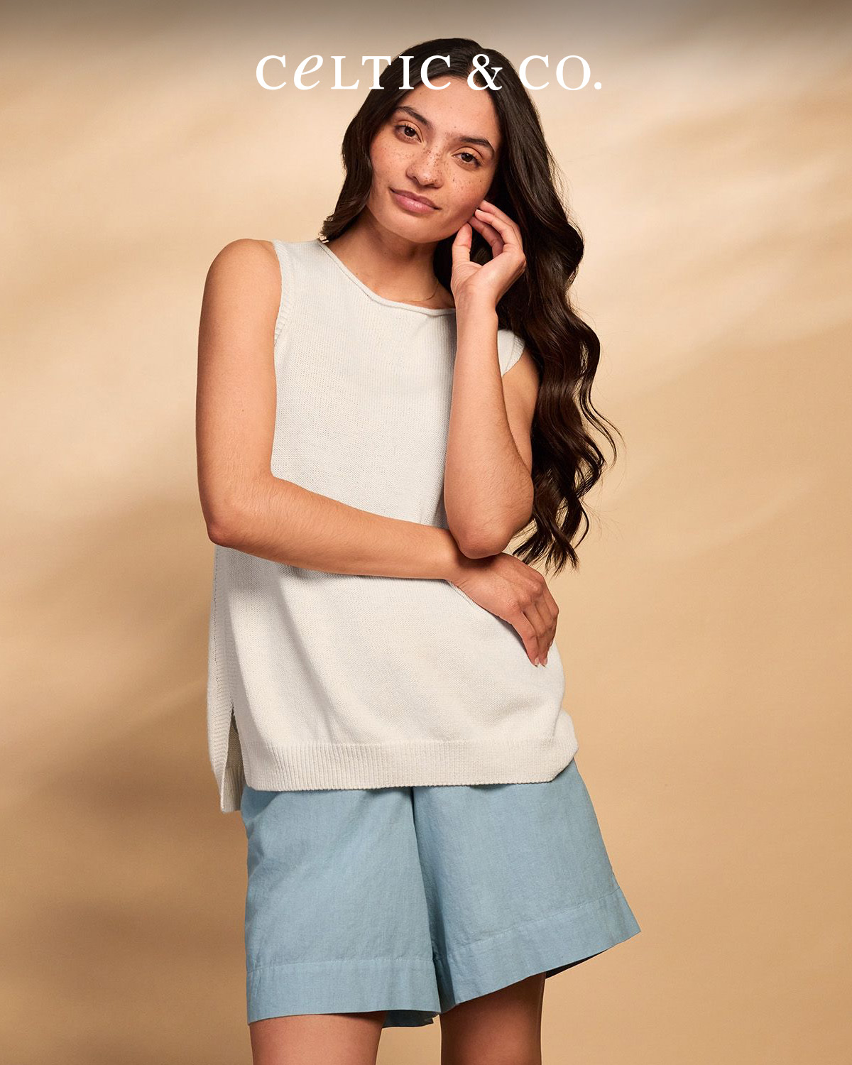 Linen Blend Summer City Shorts
