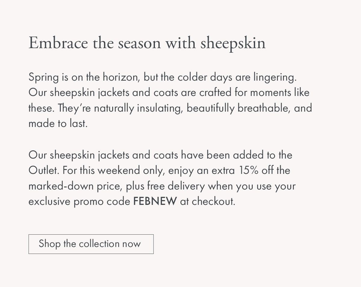 Embrace the season with sheepskin