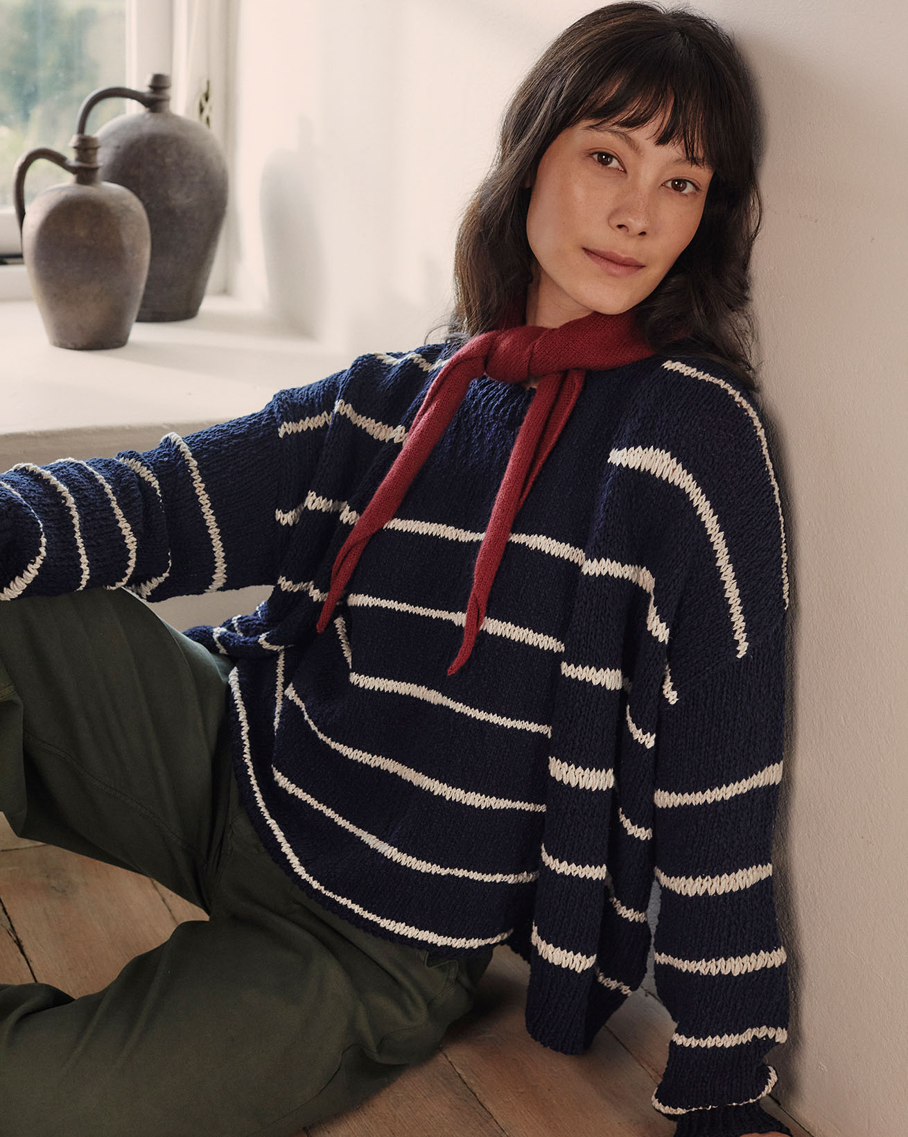 Linen Blend Drop Stitch Cardigan