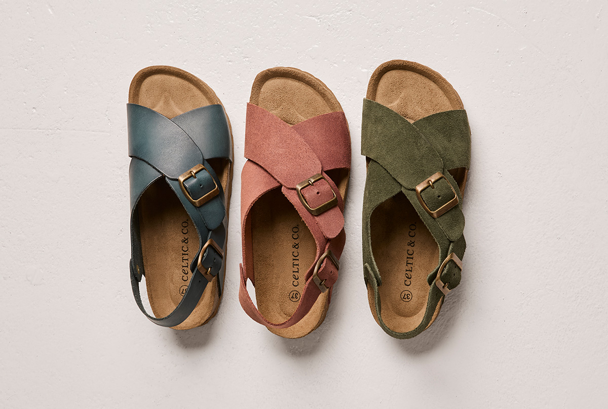 Crossover Buckle Sandals