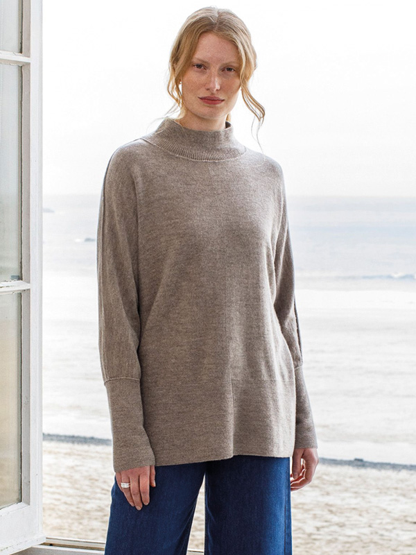 Drape Funnel Neck Jumper