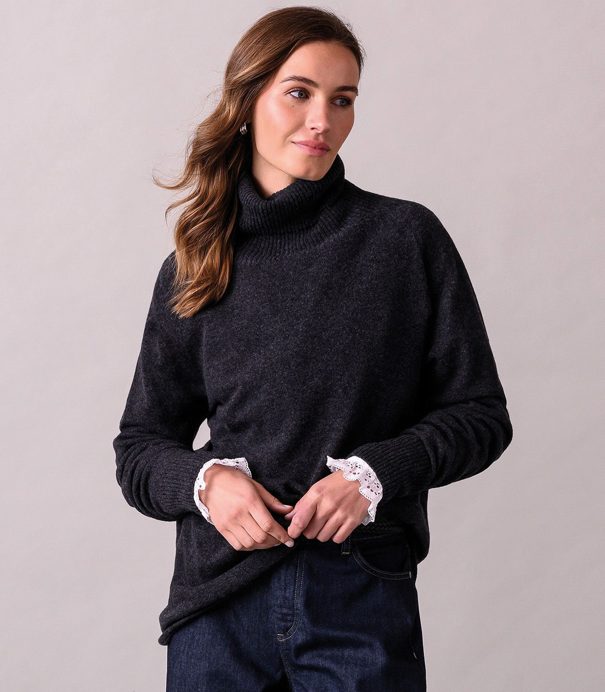 Supersoft Slouch Roll Neck Jumper