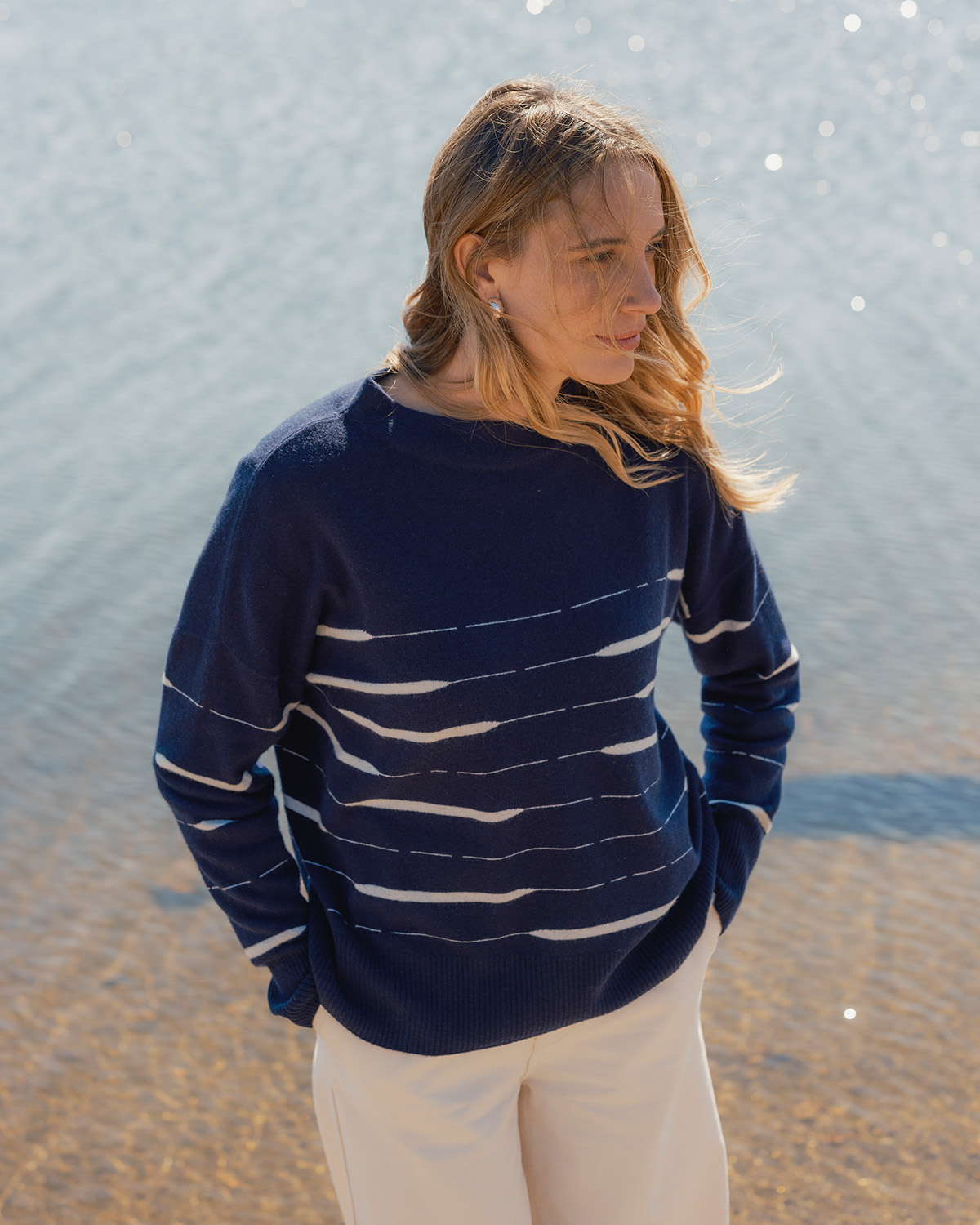 Tide Stripe Boat Neck Jumper