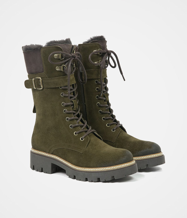 Lace Up Calf Boots