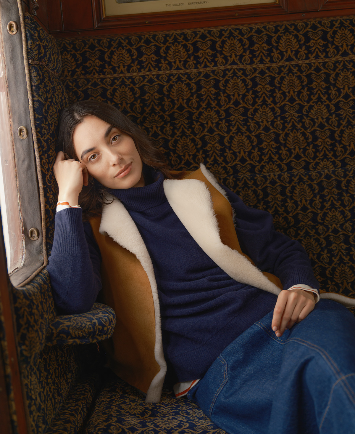 Raw Edge Reversible Sheepskin Gilet