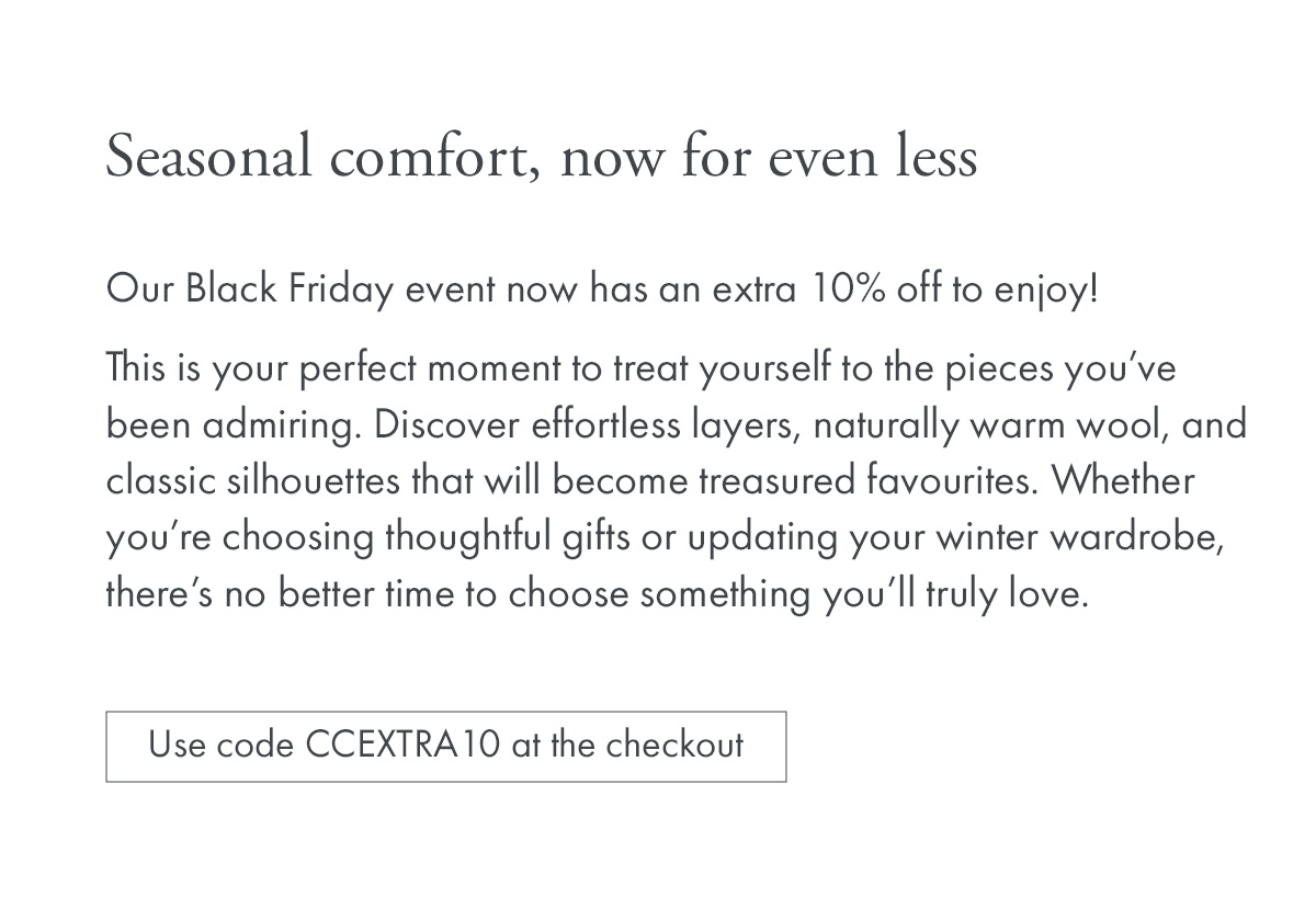 Seasonal comfort, now for even less