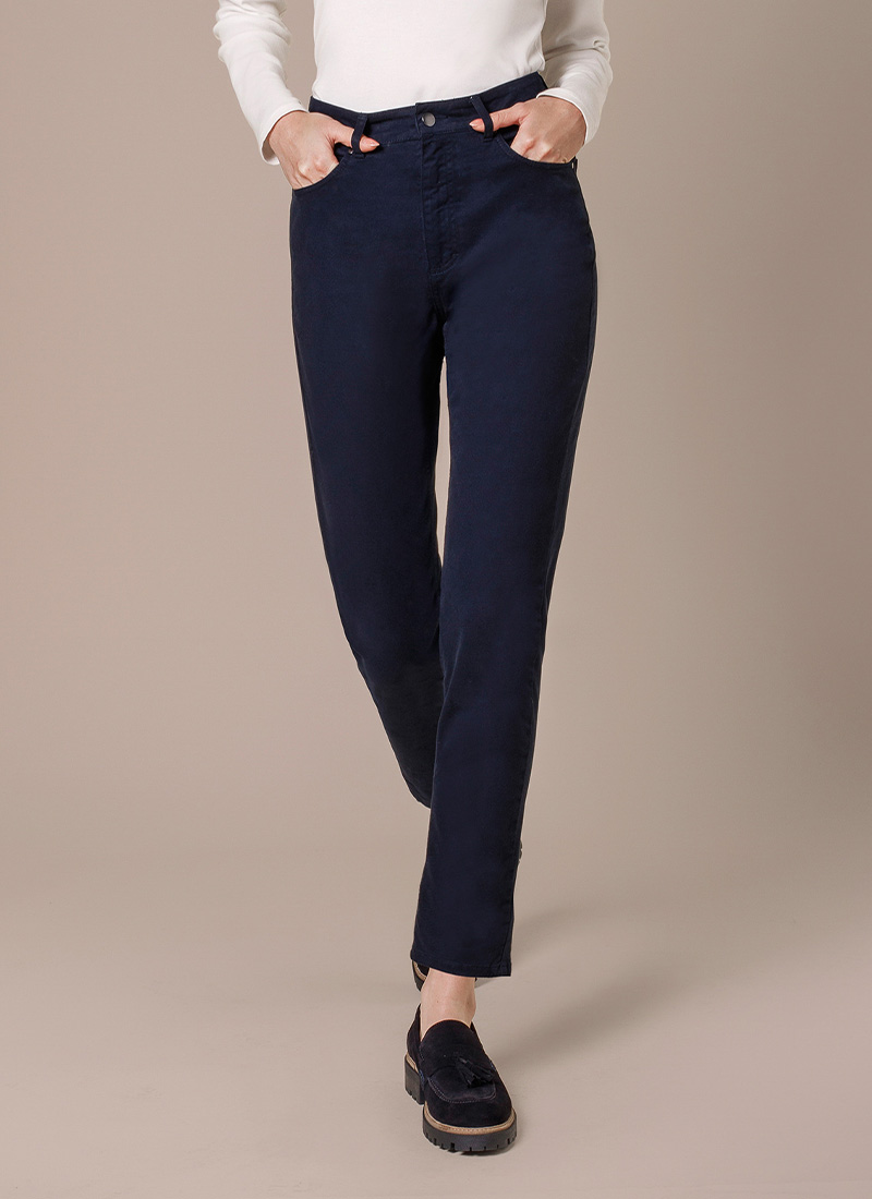 Stretch Twill Slim Leg Trousers