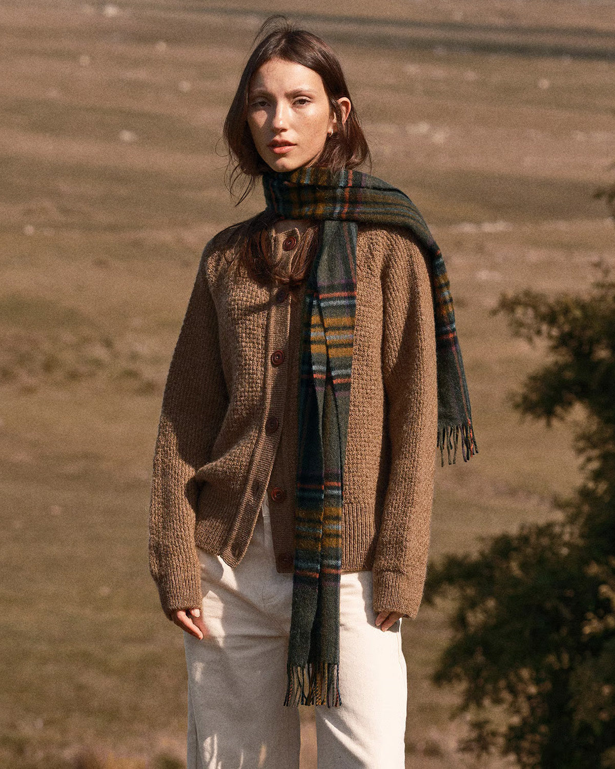 British Wool Moss Stitch Cardigan