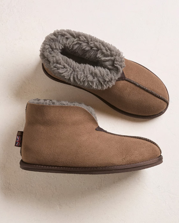 Men's Sheepskin Bootee Slippers